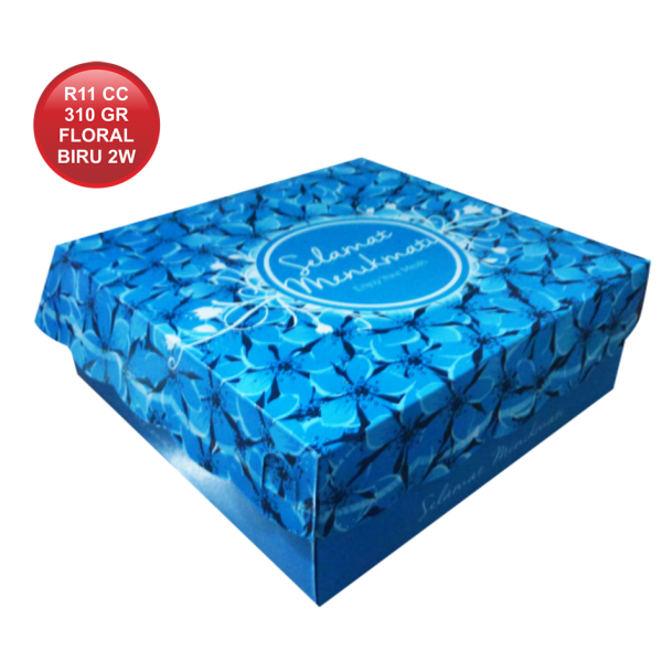 R11 CETAK COATED 310 FLORAL BIRU 2W